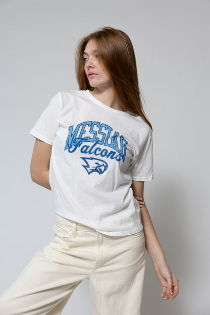 Ladies Vintage Washed Cotton Tee | White