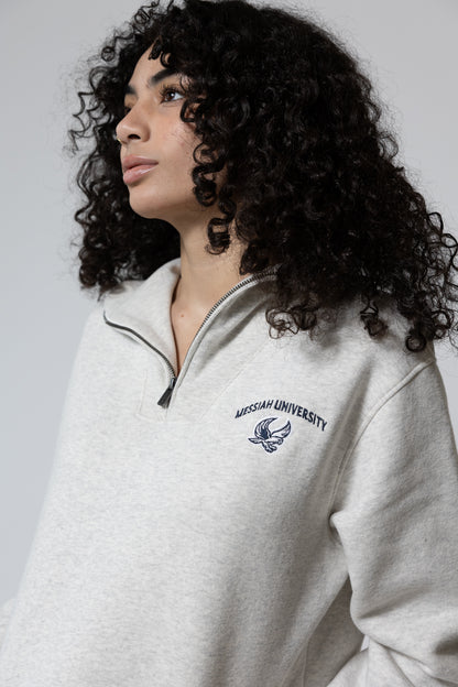Ladies 1991 Brushed 80/20 Quarter Zip | Oatmeal