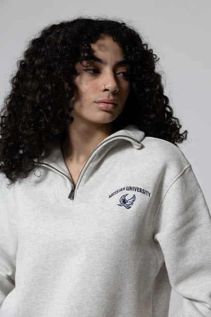 Ladies 1991 Brushed 80/20 Quarter Zip | Oatmeal