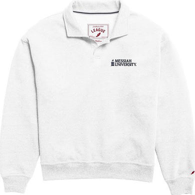Victory Springs Ladies Collar Pullover | Heather Varsity White