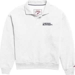 Victory Springs Ladies Collar Pullover | Heather Varsity White