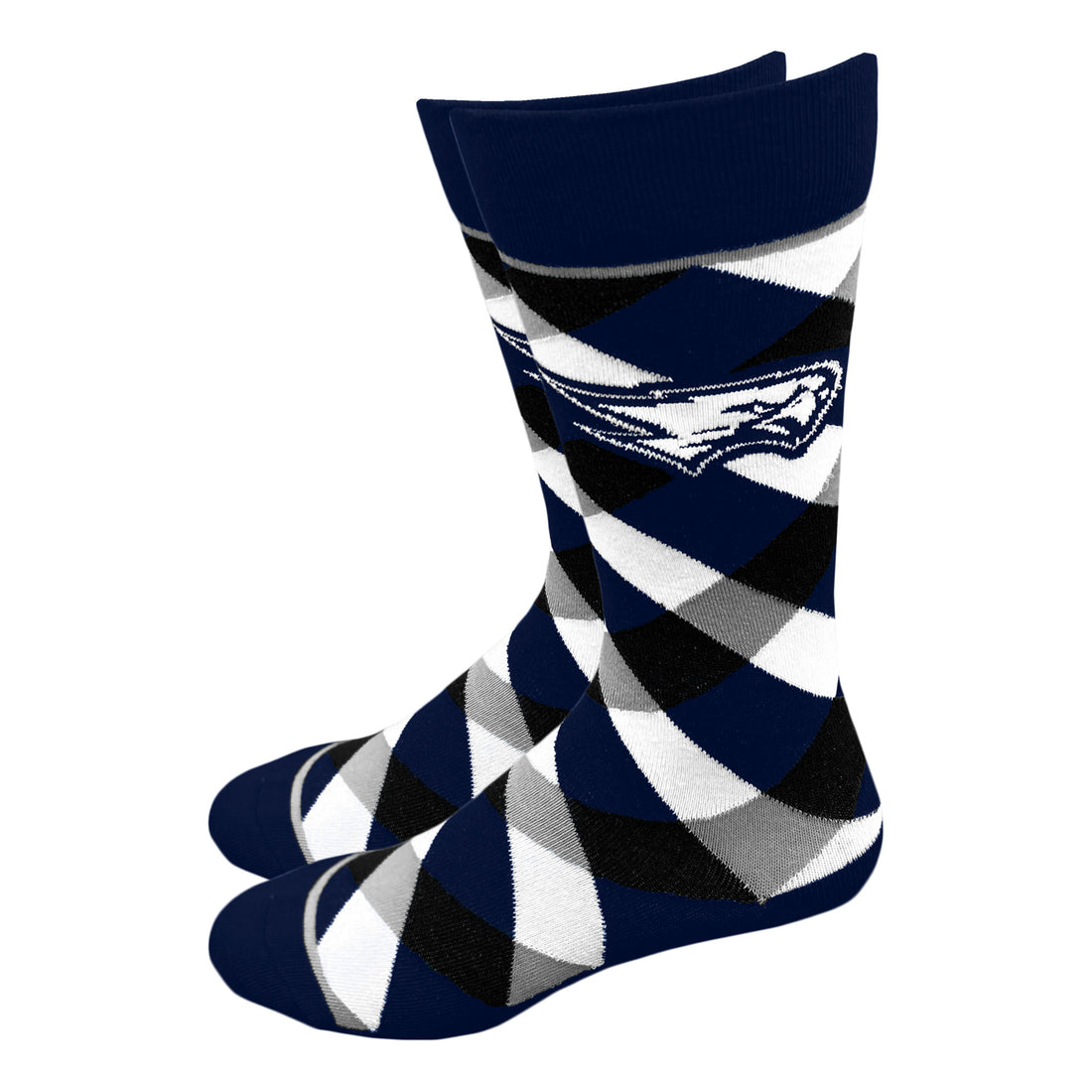 Mid-Calf Graduate Argyle Sock | Navy/White