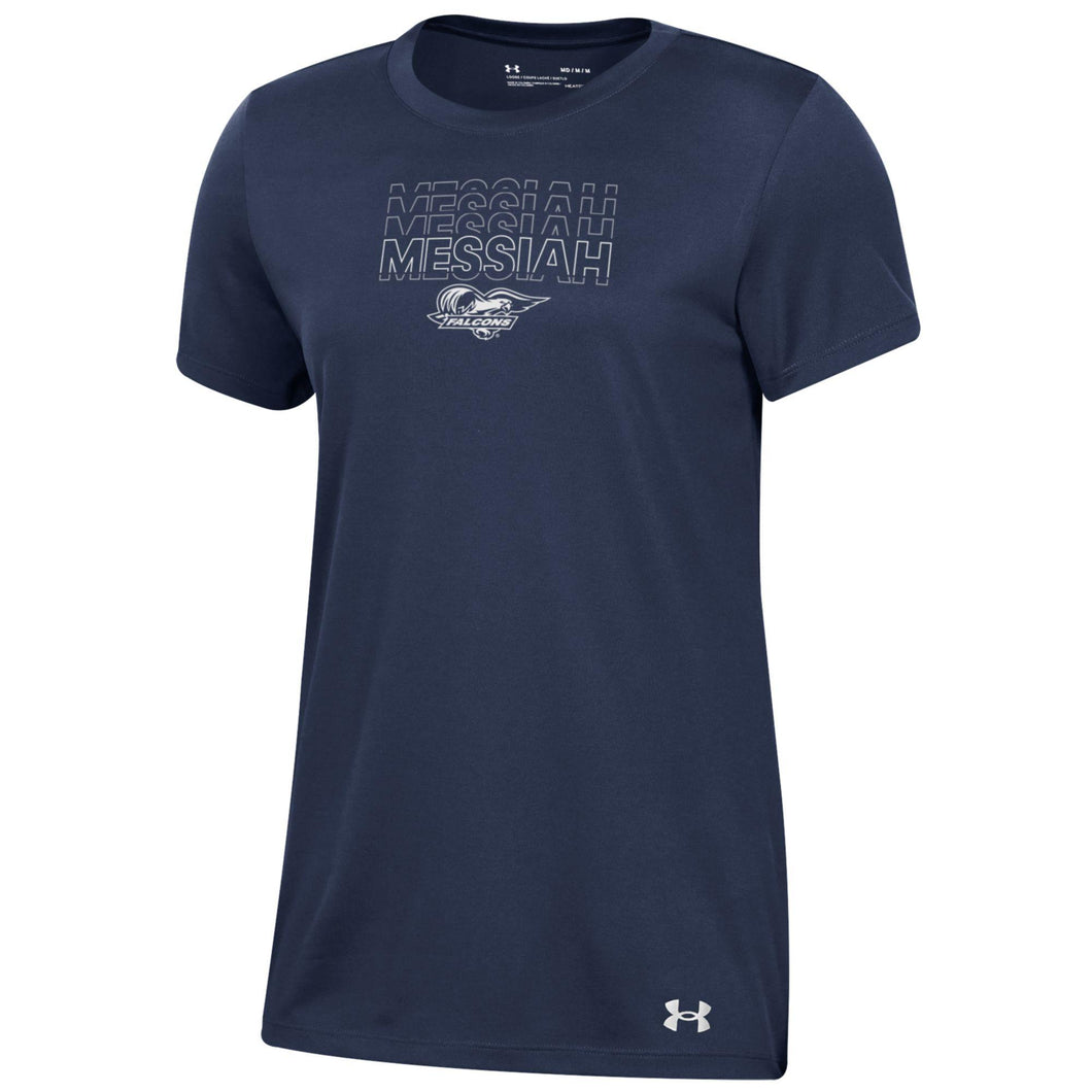 UA Ladies Tech Short Sleeve Tee, Navy (F24)