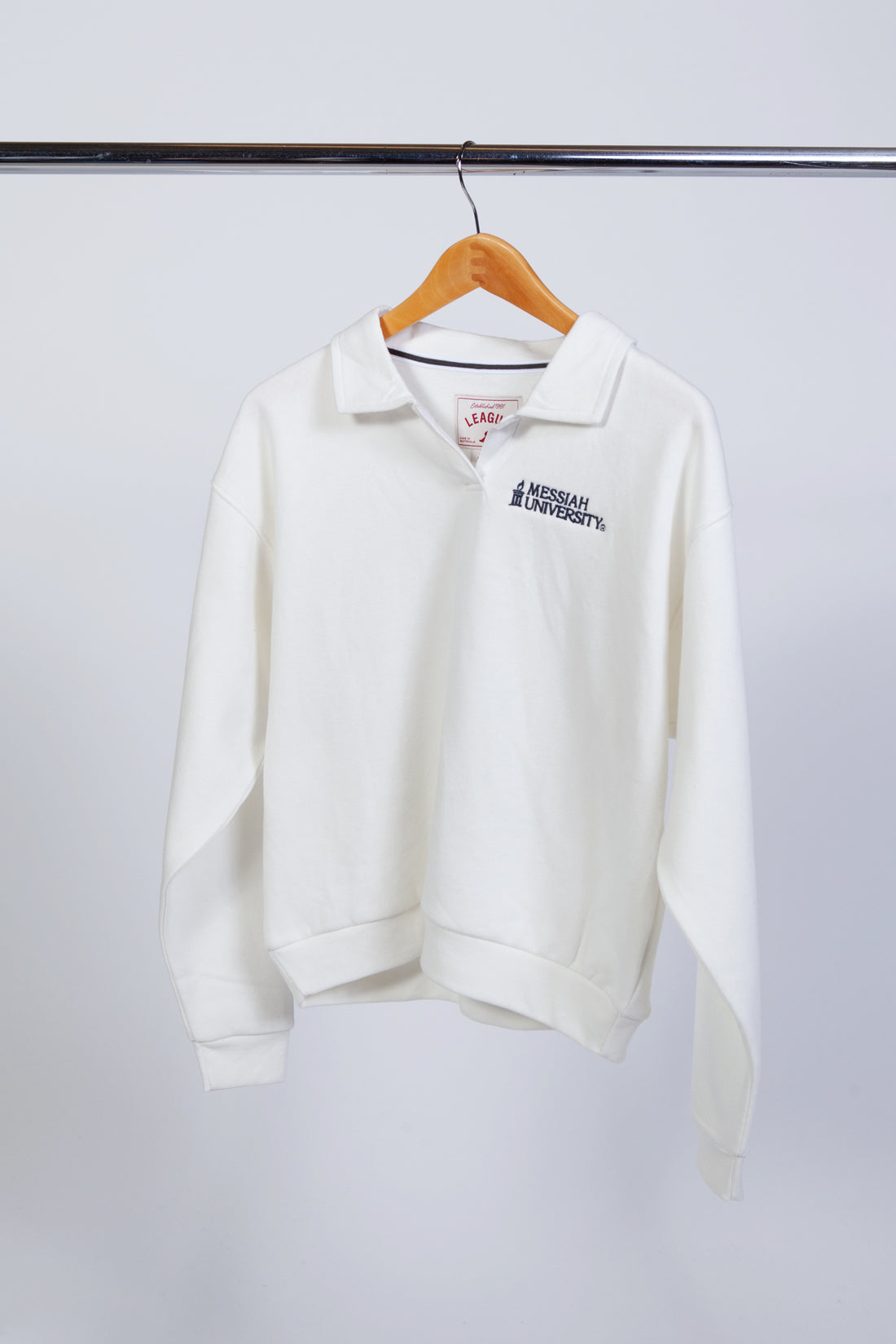 Ladies Victory Springs Ladies Collar Pullover | Heather Varsity White