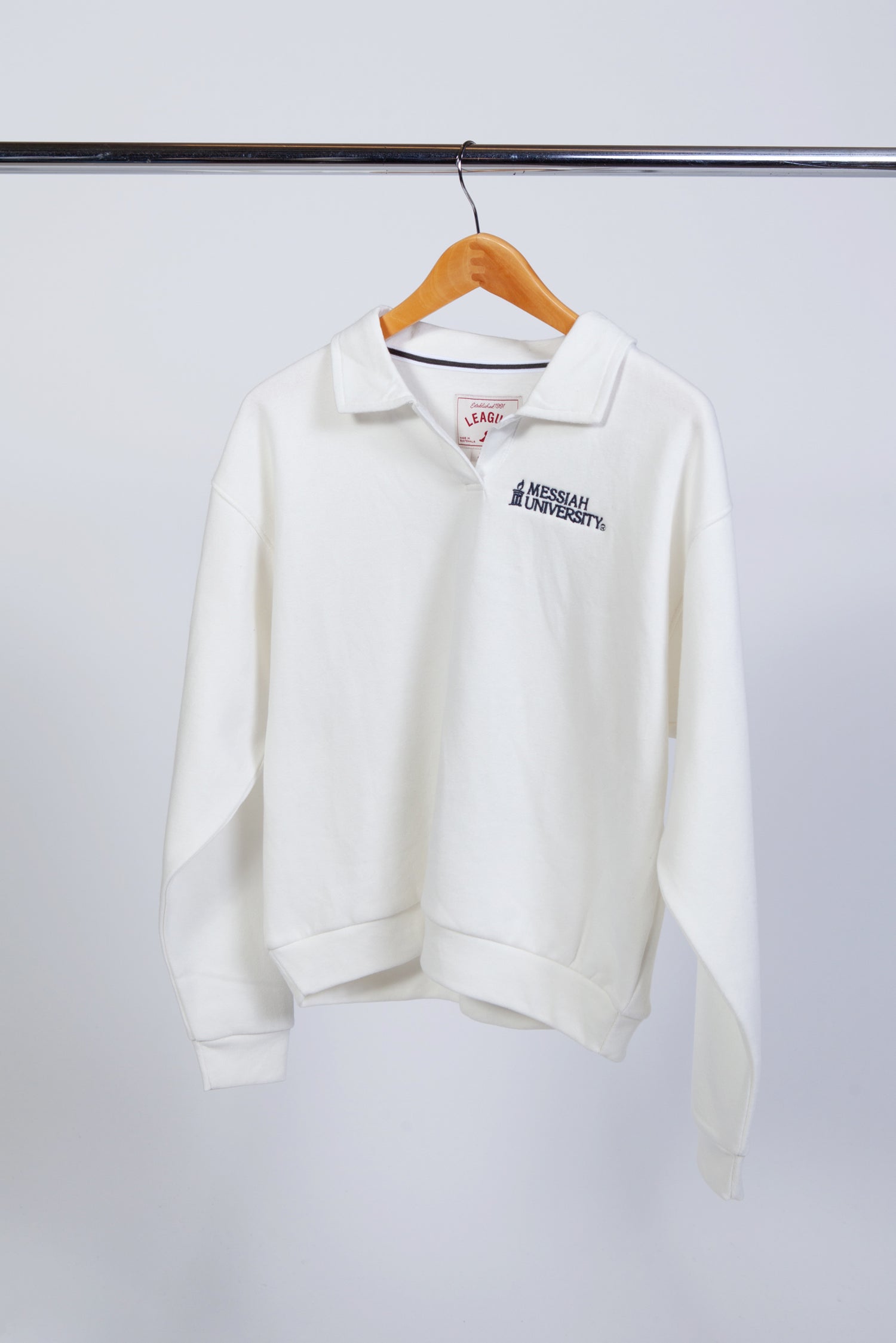 Ladies Victory Springs Ladies Collar Pullover | Heather Varsity White