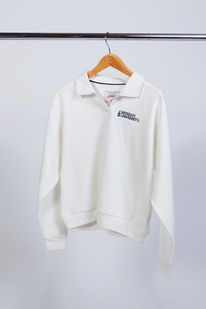 Ladies Victory Springs Ladies Collar Pullover | Heather Varsity White