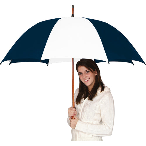 Sport Umbrella Wood Handle | Navy/White