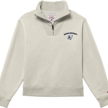 1991 Ladies Brushed 80/20 Quarter Zip | Oatmeal