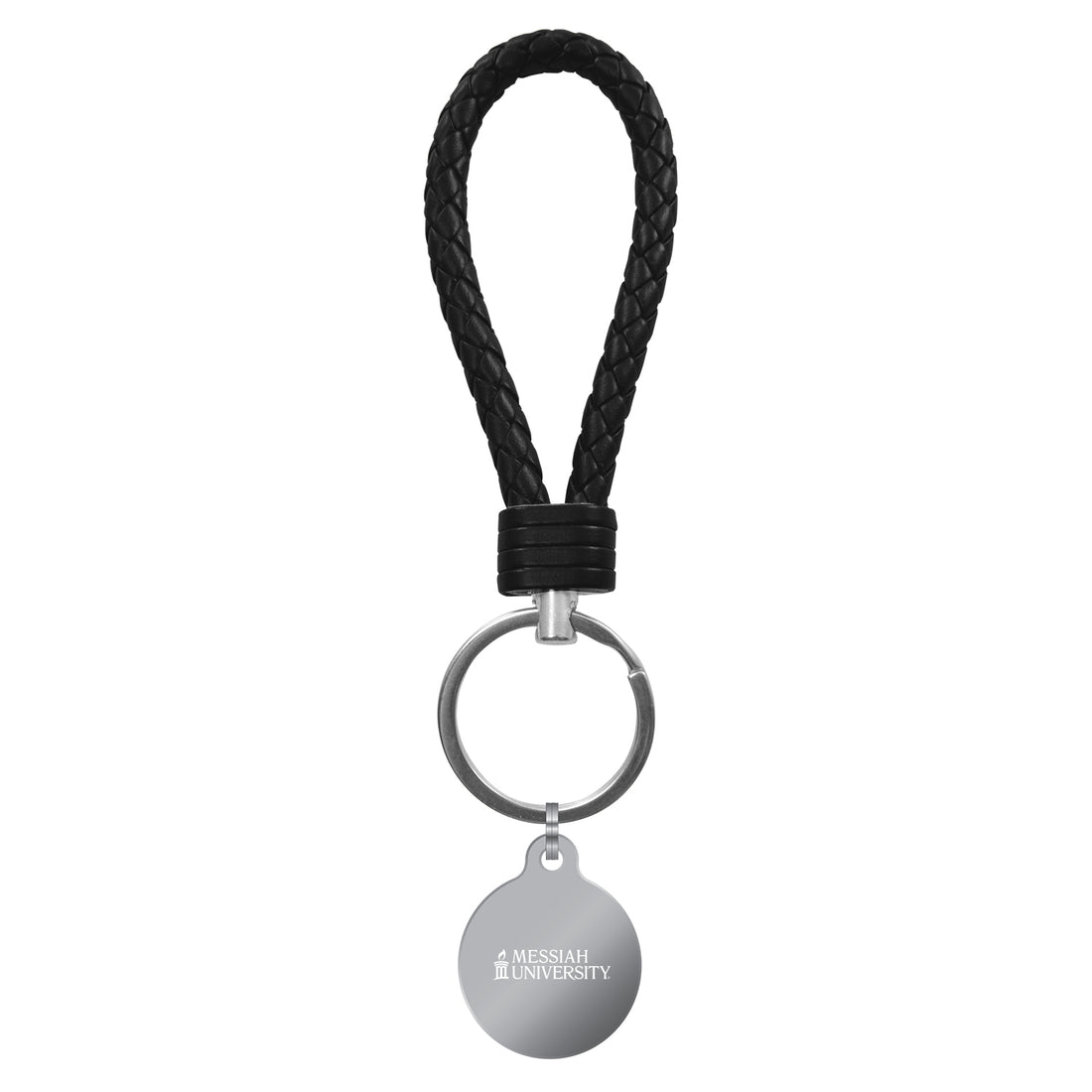 Leather Braid Key Chain | Black