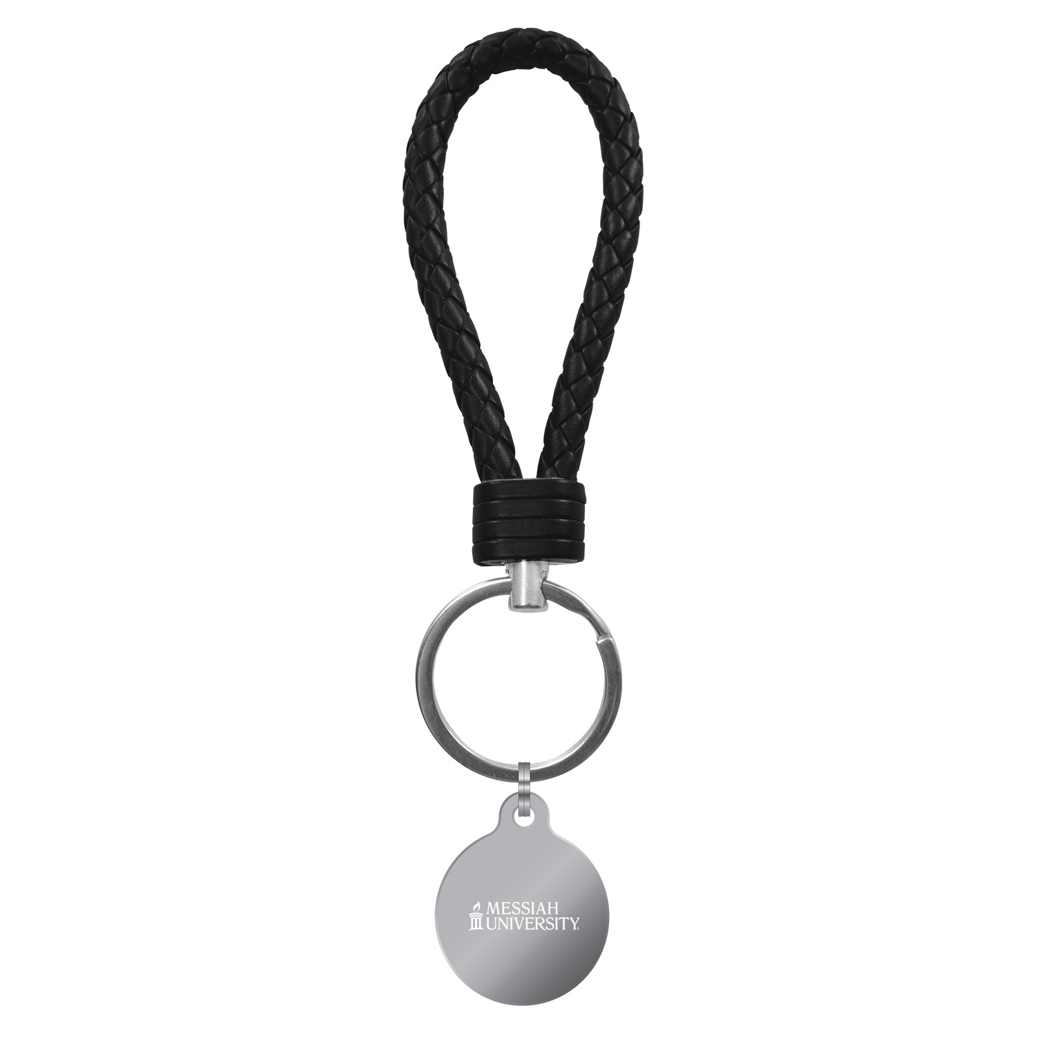 Leather Braid Key Chain | Black