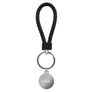 LXG Leather Braid Key Chain, Black