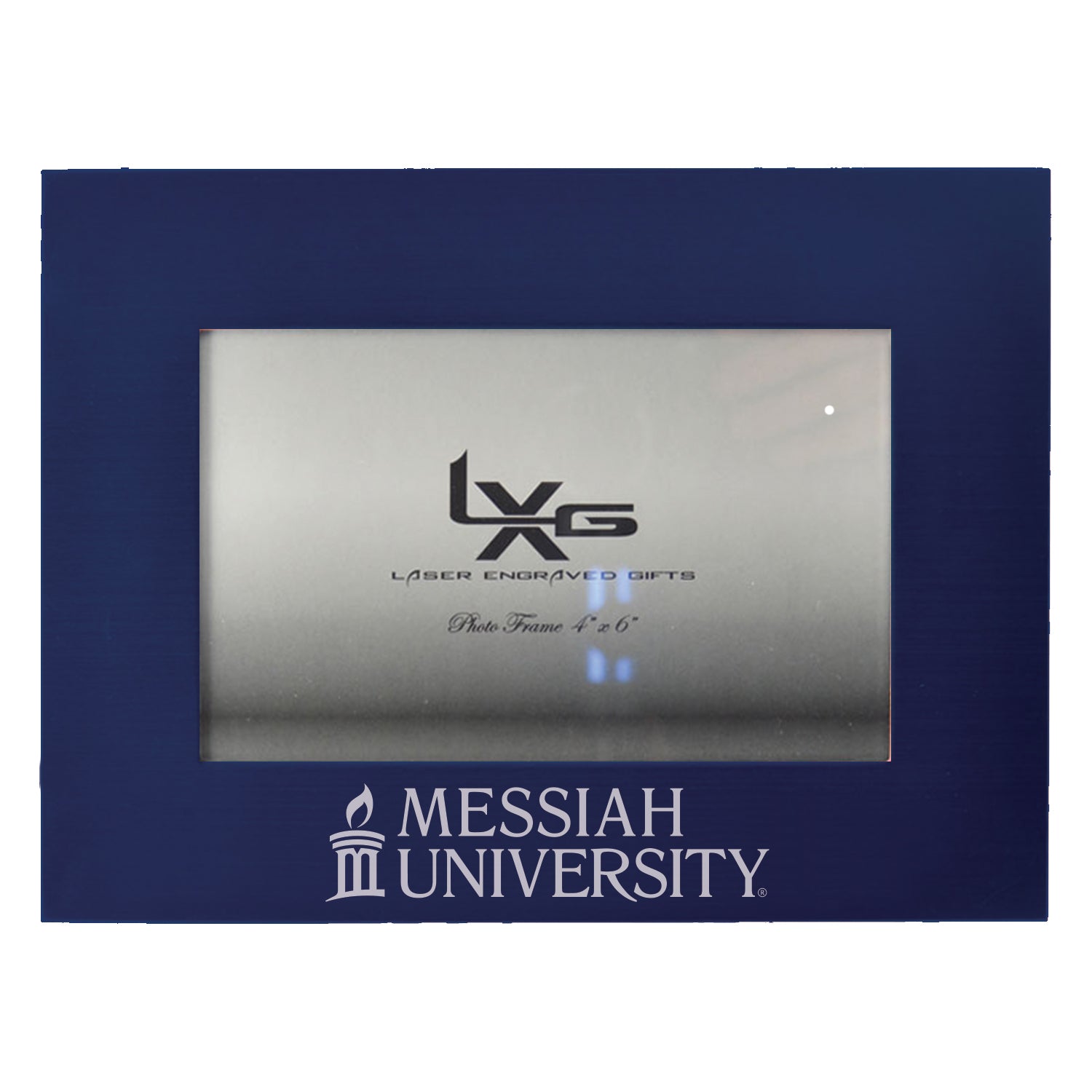 4"X6" Matte Brushed Metal Picture Frame | Navy