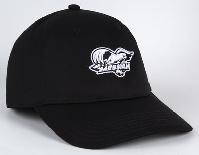 Black Falcons Stretch Poly Fabric Seamless Fitted Cap, S/M & L/XL, Black