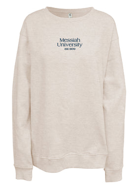 Ladies Summit Fleece Boyfriend Crew, Heather Ash