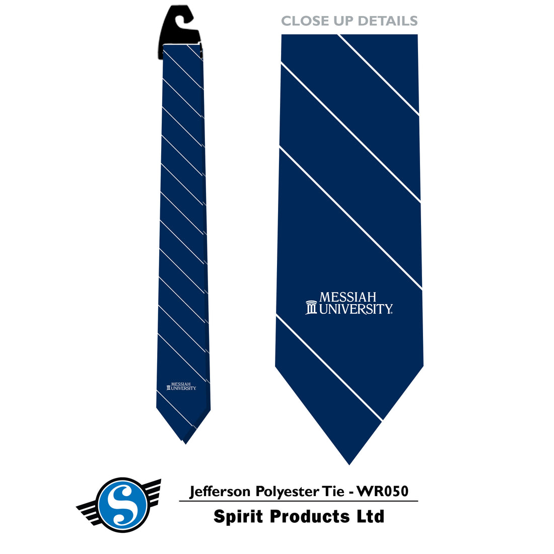 Jefferson Neck Tie | Navy/White