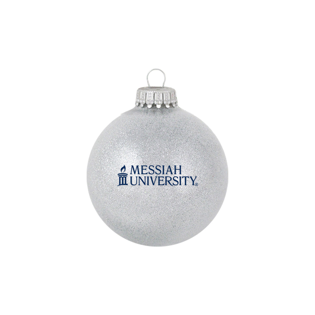 Sparkle Glass Ball Ornament | Silver