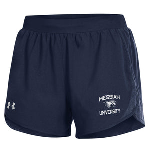 Women's Fly By Run Short 2.0 by Under Armour, Navy