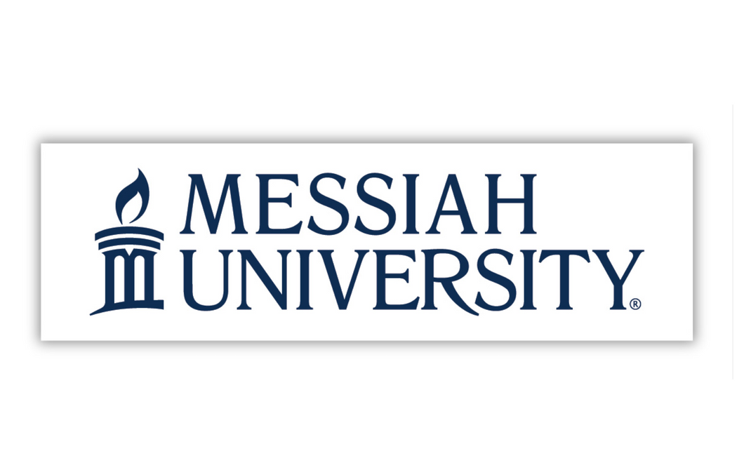 Messiah University Logo on White Decal- D11
